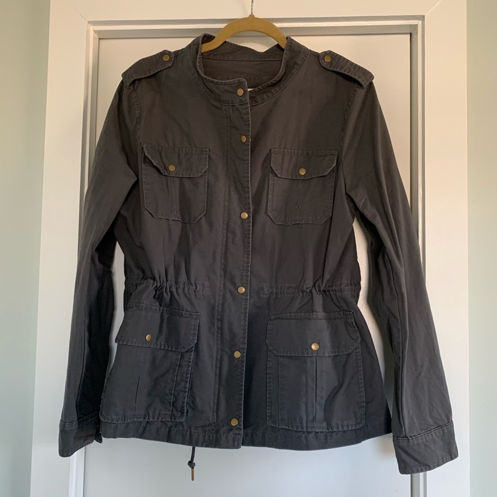 NWOT LOFT Gray Utility Jacket